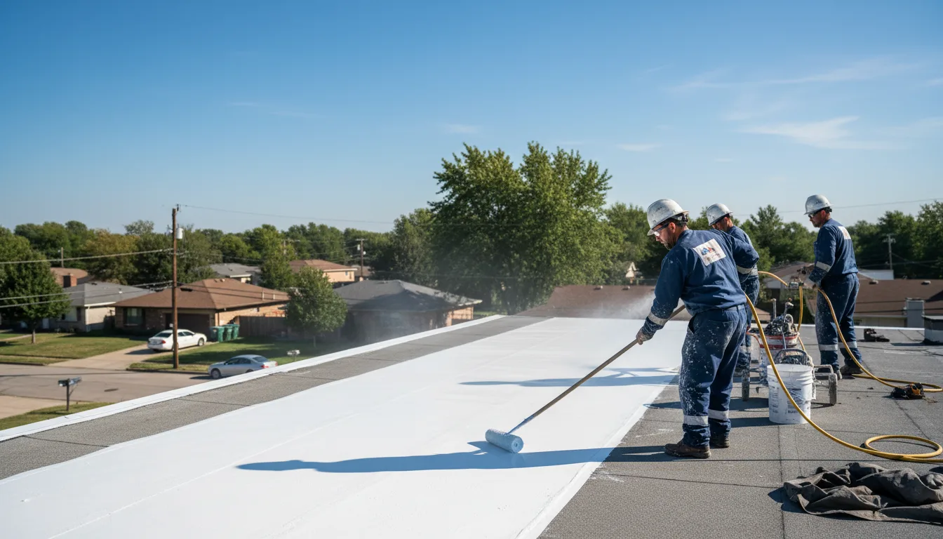 Commercial roof coating in Des Moines, IA near me